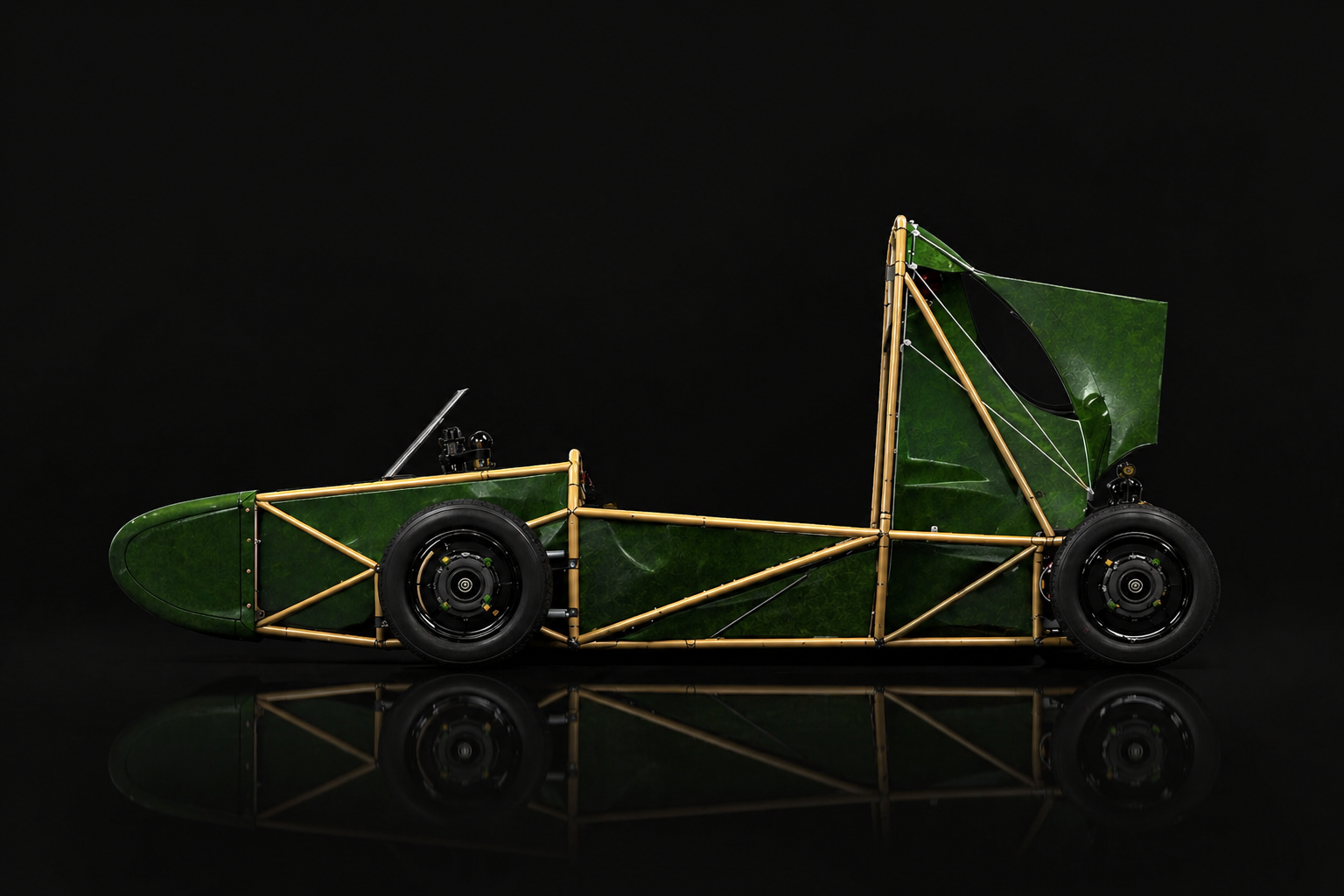 XElectric race car studio photograph